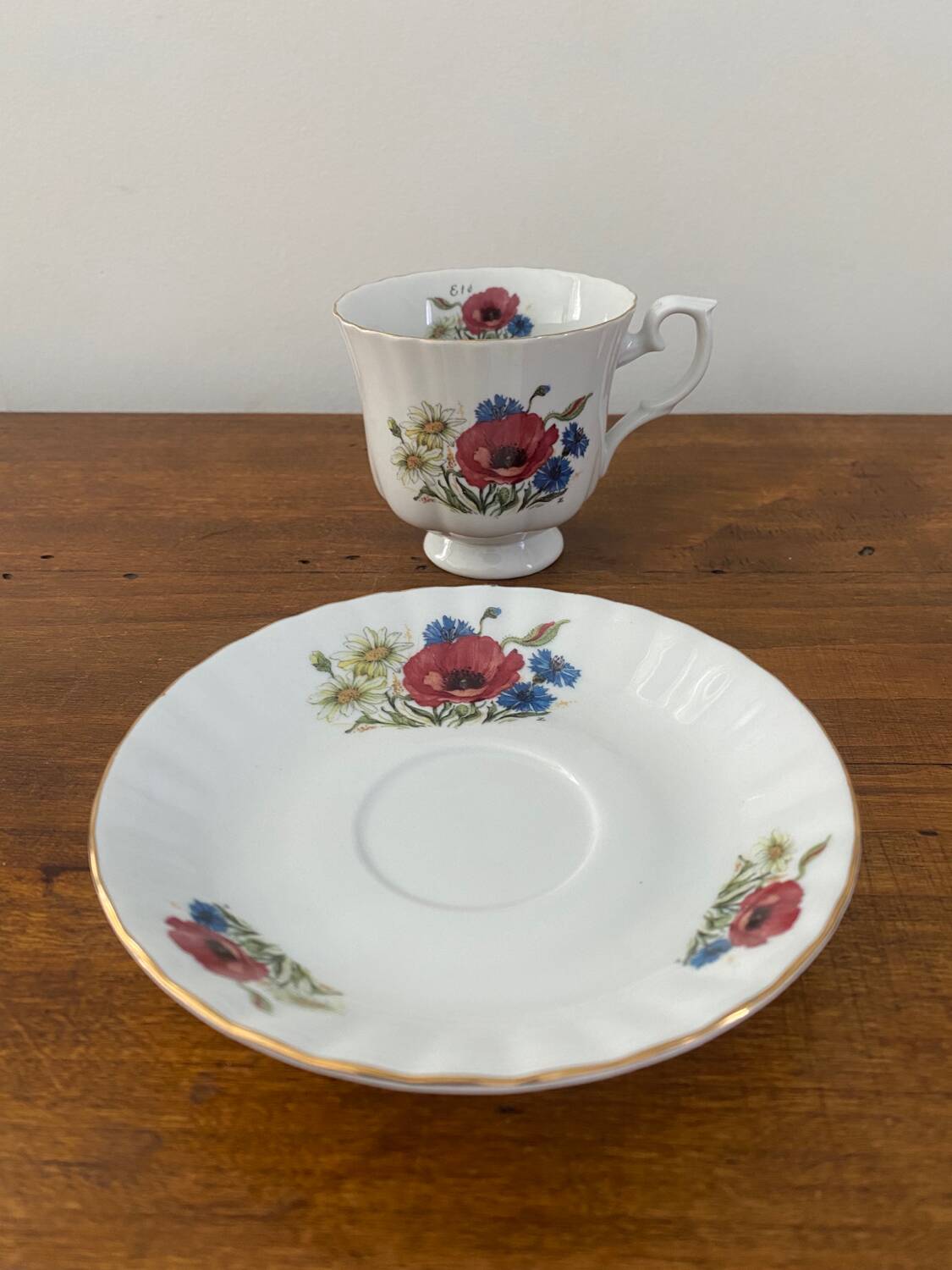 White porcelain cup and saucer