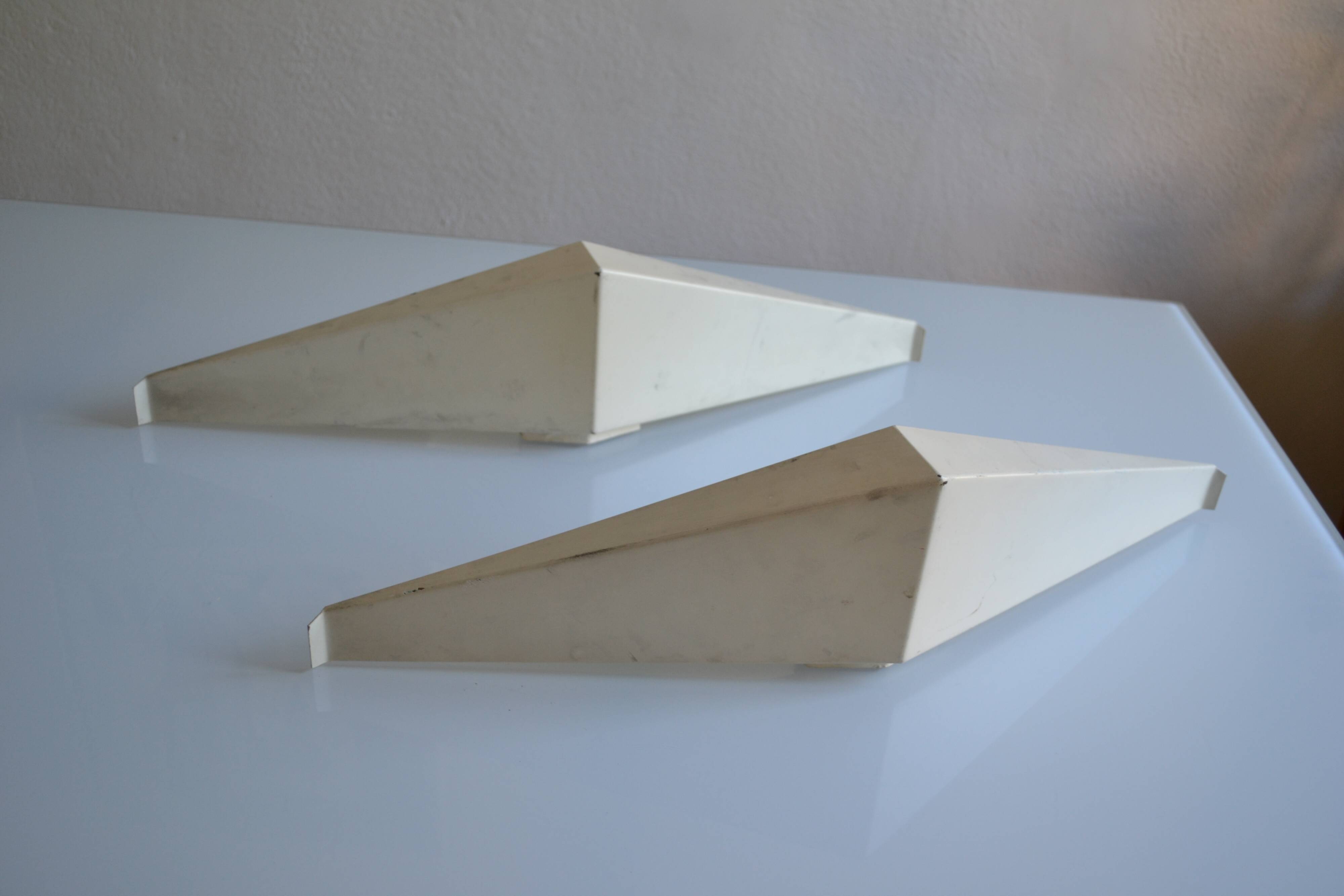 Pair of modernist reconstruction wall lamps