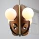 Mid-Century Scandinavian Chrome & Opaline Chandelier, 1960s