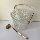 Chiseled glass ice bucket