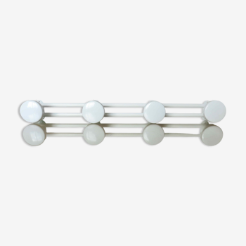 Coat rack in white lacquered metal 70s