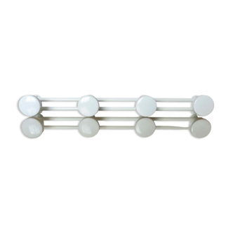 Coat rack in white lacquered metal 70s