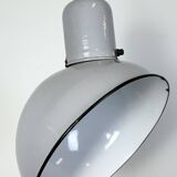 Industrial Grey Enamel Factory Pendant Lamp, 1960s