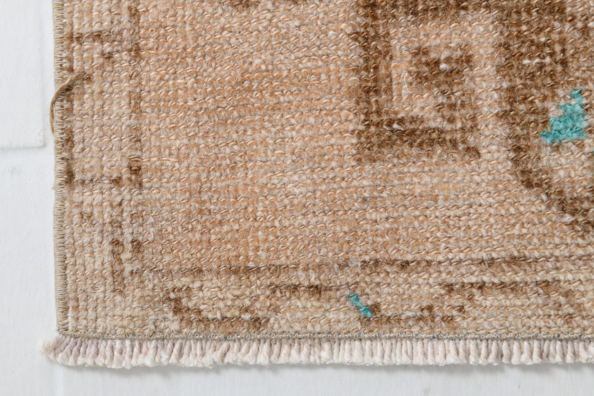 Tapis marron beige turc vintage 94x52cm