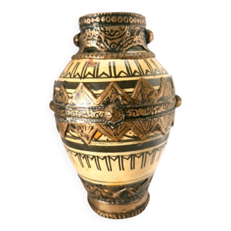 Old Moroccan vase of SAFi signed DBILA SAAD