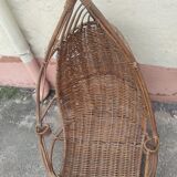Rattan hanging egg chair