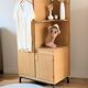 Renovated vintage 1950s oak boarding school wardrobe