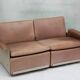 1960s sofa 2-Seater leather, Dieter Rams, Serie 620