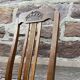 6 vintage chairs art deco 1940s oak and leather
