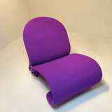 G-type 1-2-3 purple easy chair by Verner Panton for Fritz Hansen, Denmark 1970s.
