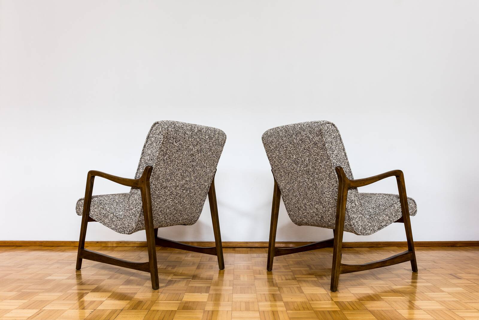 Kvadrat Customizable Pair Of Restored Mid Century Armchairs, 1960s
