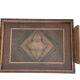 Art Deco service tray in precious wood under glass
