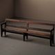 Large antique farmhouse bench in solid wood – Auvergne, around 1900