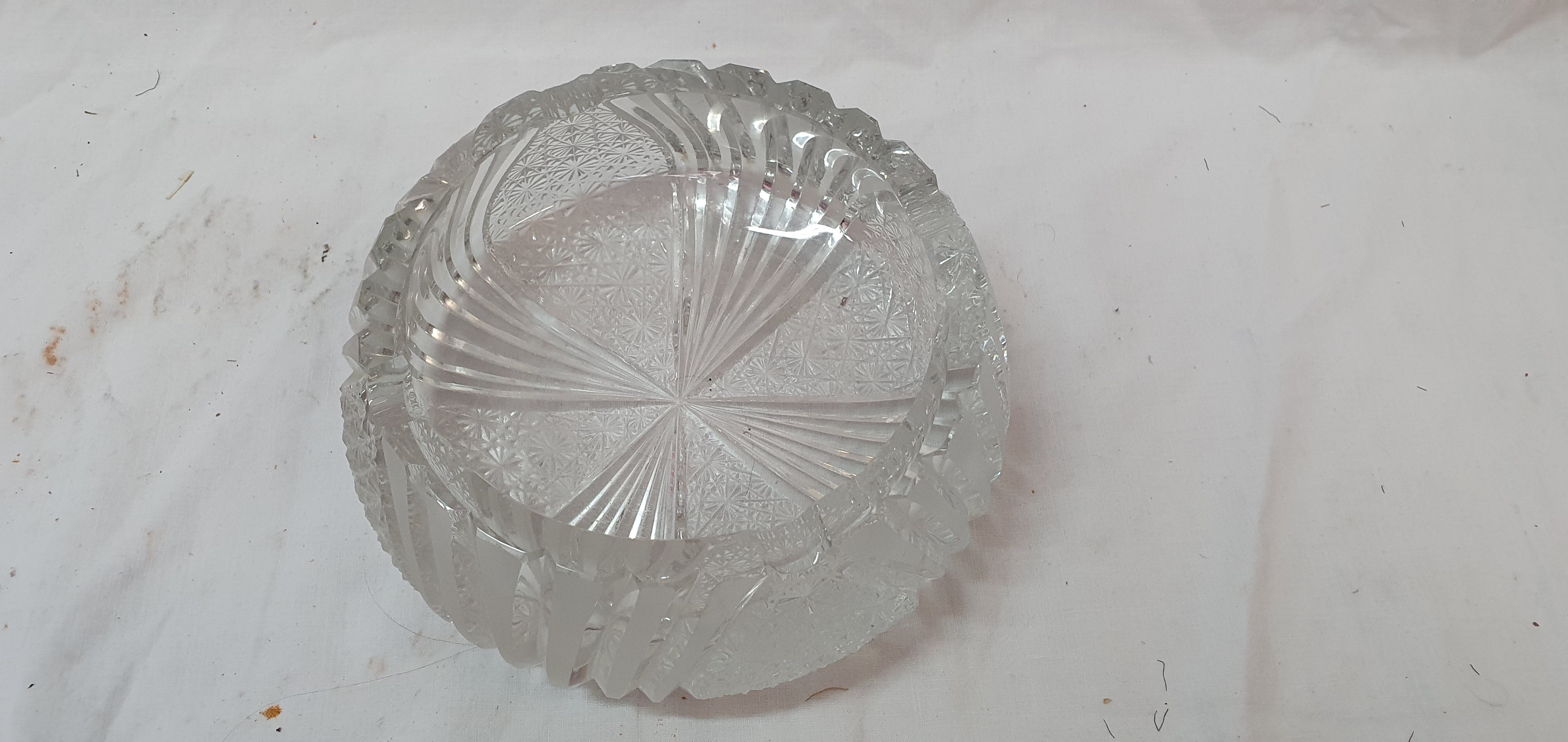 Bohemian crystal ashtray, Poland 1980