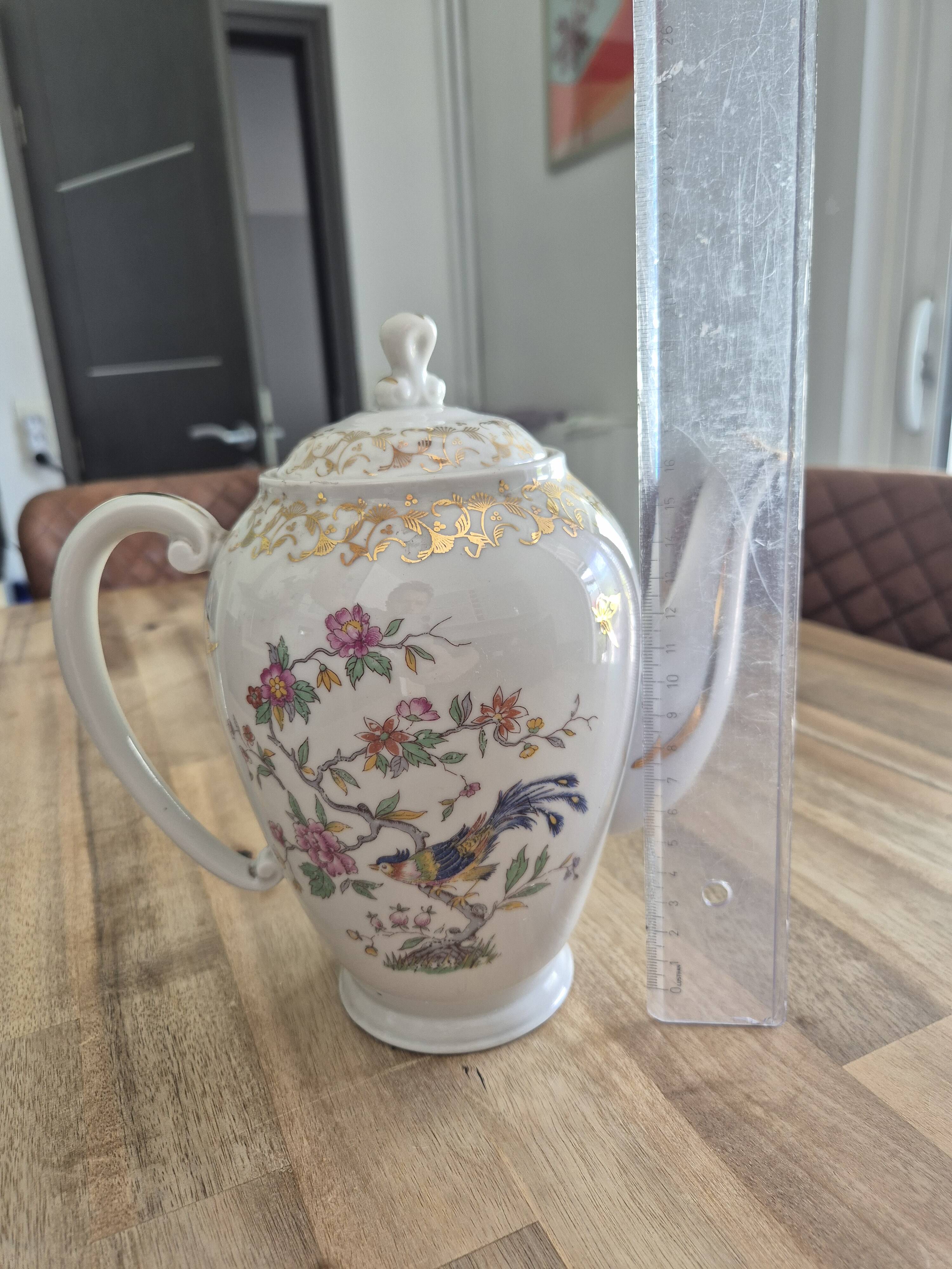 Limoges coffee pot/teapot with nature motif