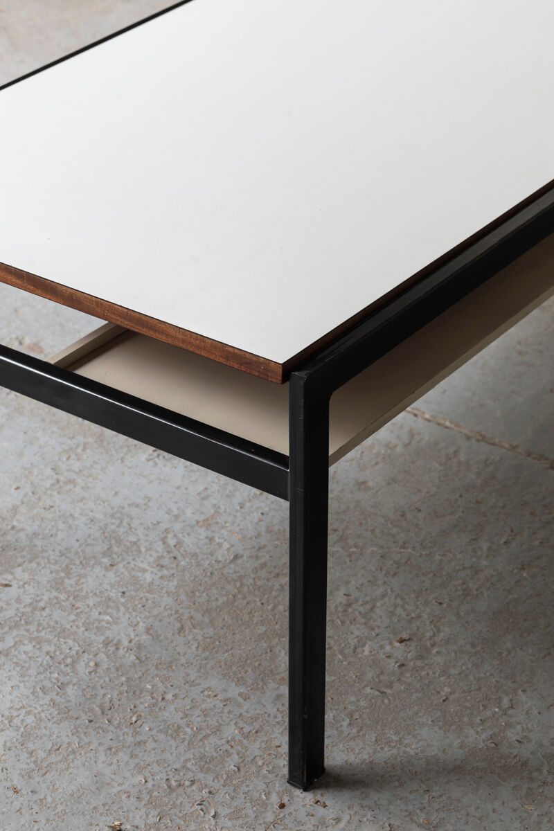 Coffee table, TU04, by Cees Braakman for Pastoe with magazine holder, Holland 1960’s