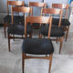 Table avec deux allonges et ses 6 chaises scandinave en teck des années 1970