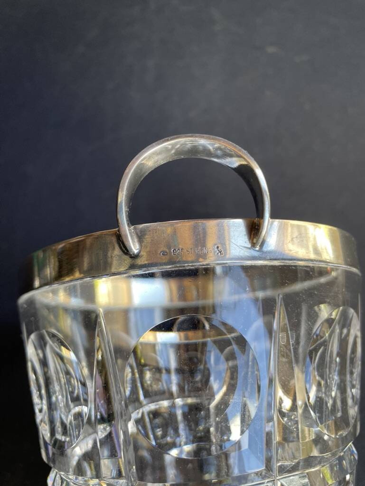 Seau à glace cristal et argent 925 – Gebrüder Deyhle