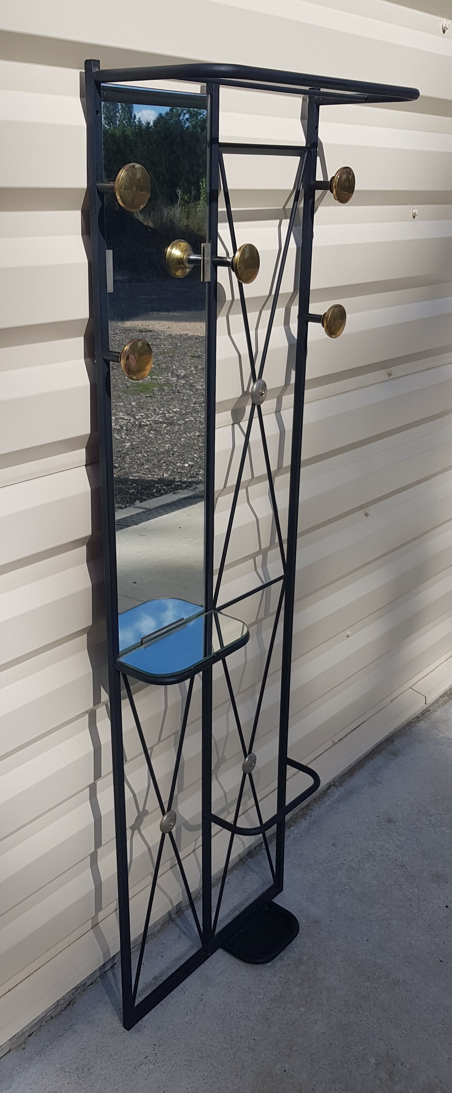 Porte manteau vintage 50-60 avec porte parapluie