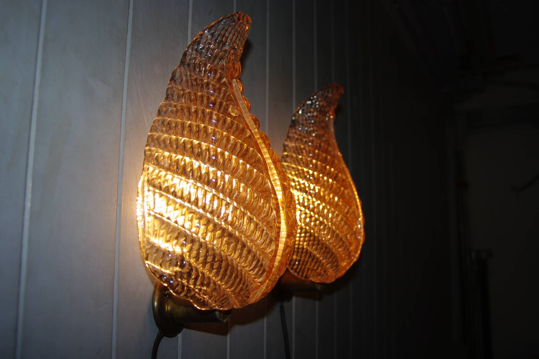 Pair of Murano glass wall lights by Toso & Barovier, 1960