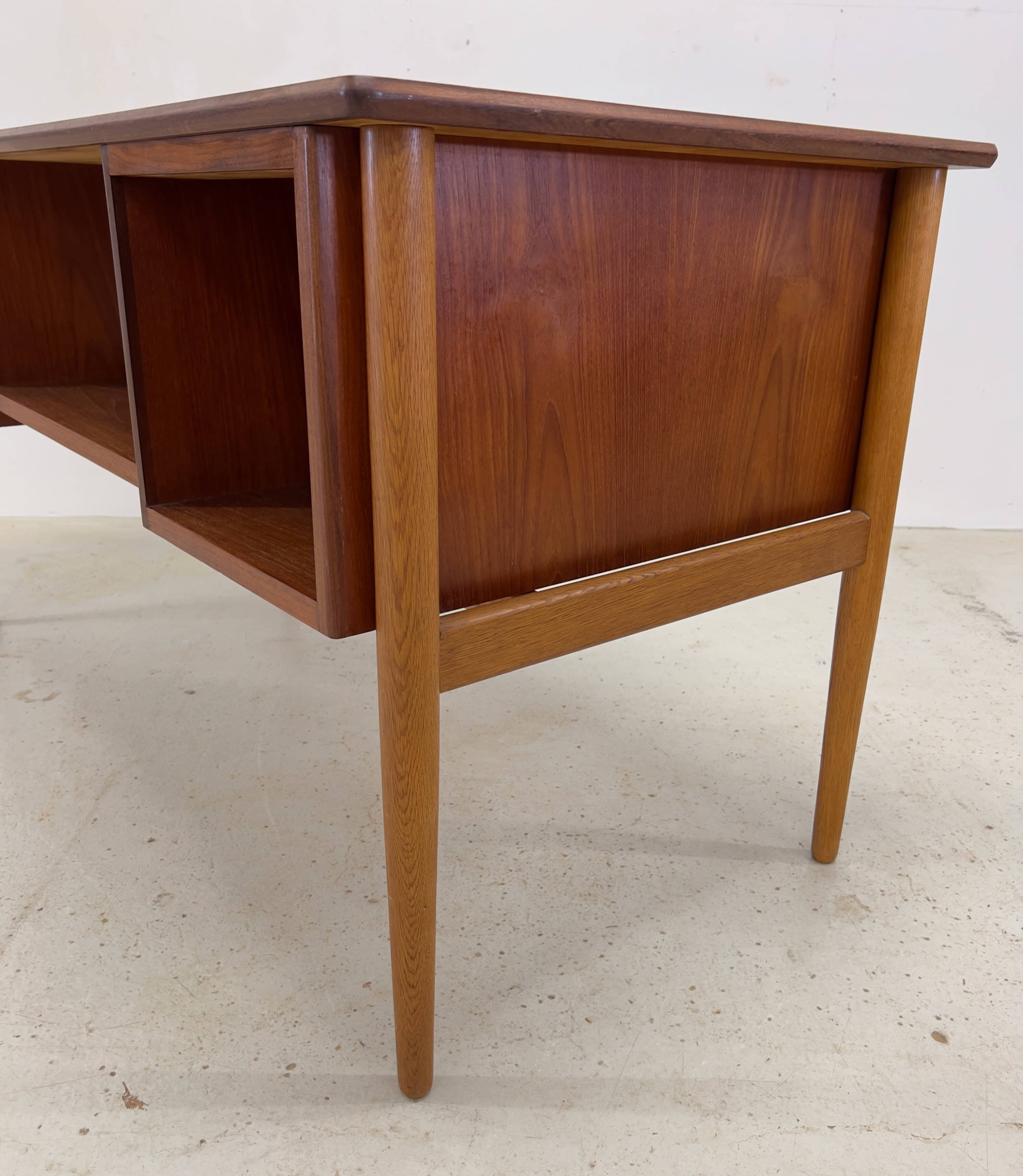 Danish Teak & Oak Desk, 1960s.