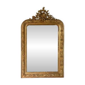 Miroir de cheminée doré