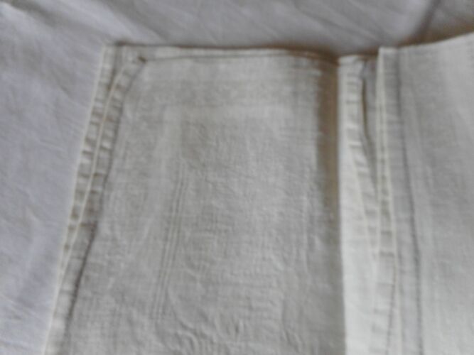 Lot de 7 serviettes damassées blanches