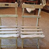 Paire de chaises d'enfant  en bois