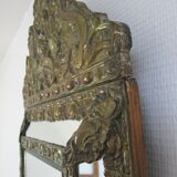 Repulsed brass parecloses mirror early 20th 36 cm x 66 cm