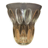 Vase en verre Art Déco Val Saint Lambert modèle ephémère série Luxval 1935