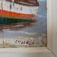 Signed painting house by the sea -oil on canvas