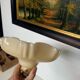Beige opaline ceiling light in uraline