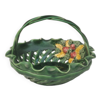 Vintage fruit cup “holly leaf decoration”