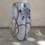 Enamelled ceramic vase