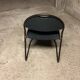 Steel fabric chair with sled legs from the 70s