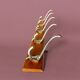 Vintage wooden wall coat rack - 5 hooks