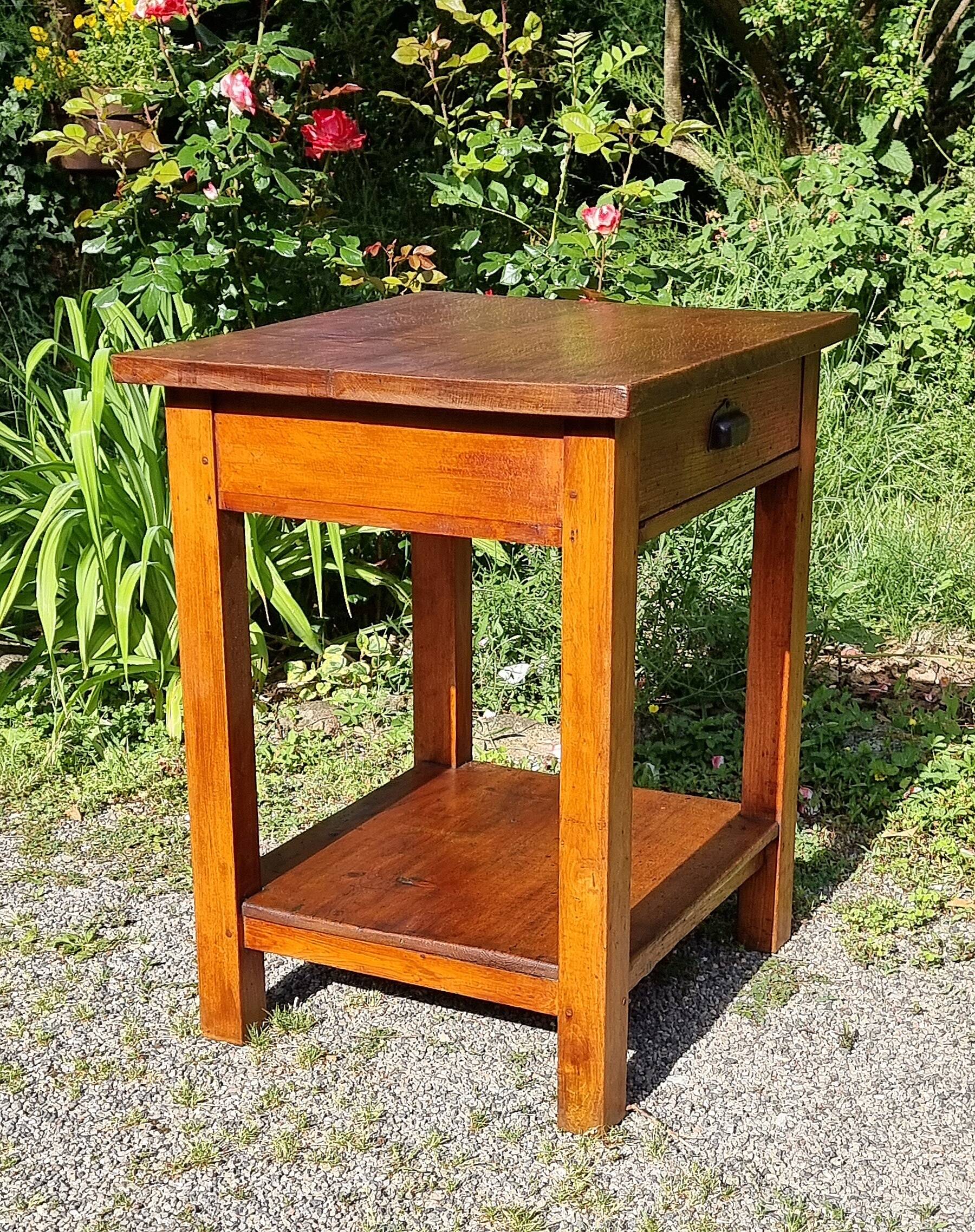 Workshop or trade table in antique wood