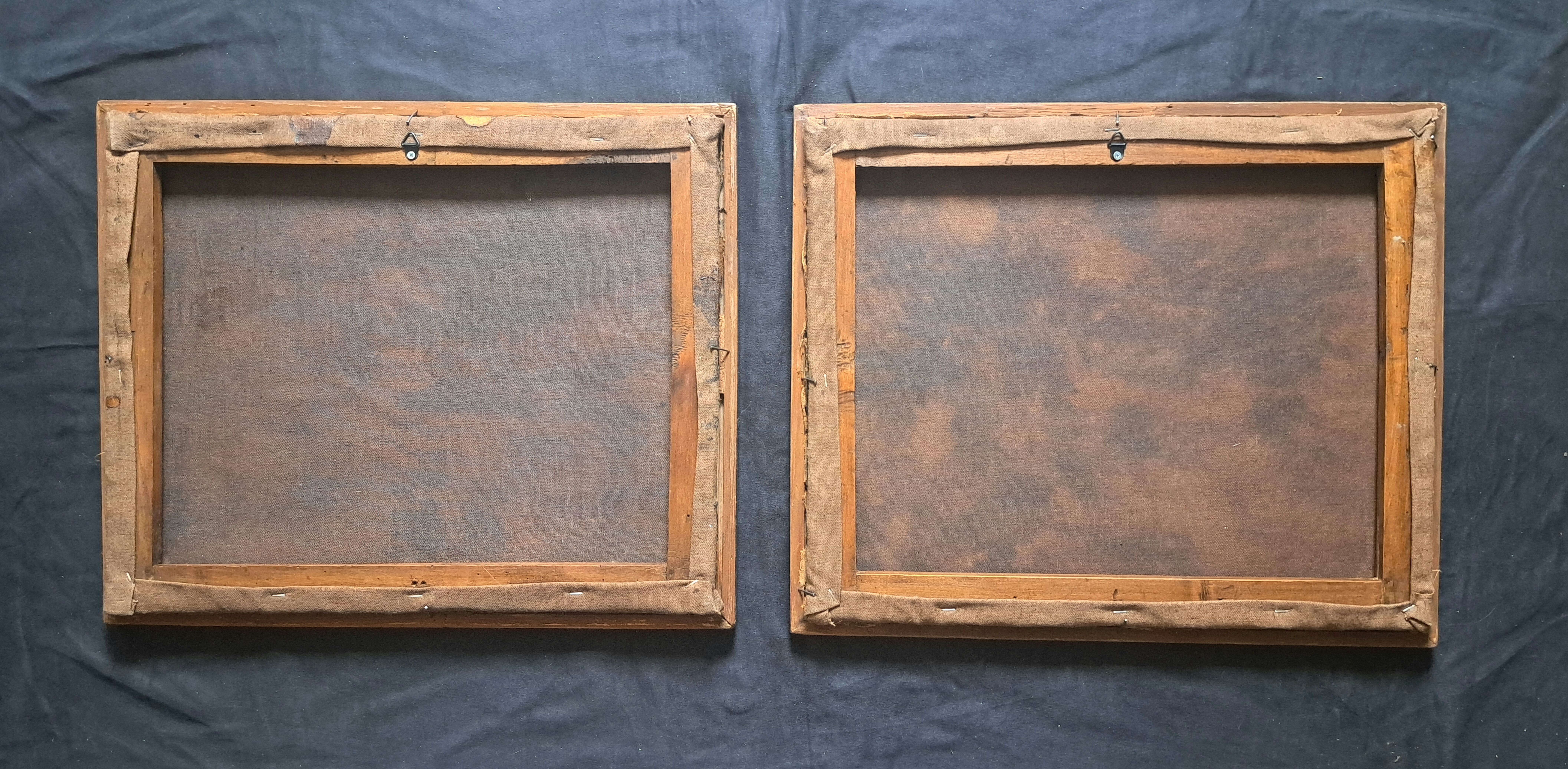 Pair of Impressionist paintings Oil on canvas Dutch marine