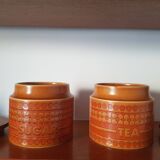 Set of 2 vintage pots with lids