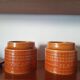 Lot de 2 pots vintage avec couvercle