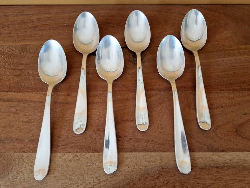 6 cuillères de table Christofle modèle Dax en métal argenté