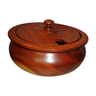 Soup dish in wood 70s