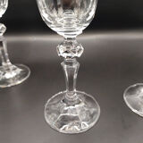 4 flûtes en cristal taillé