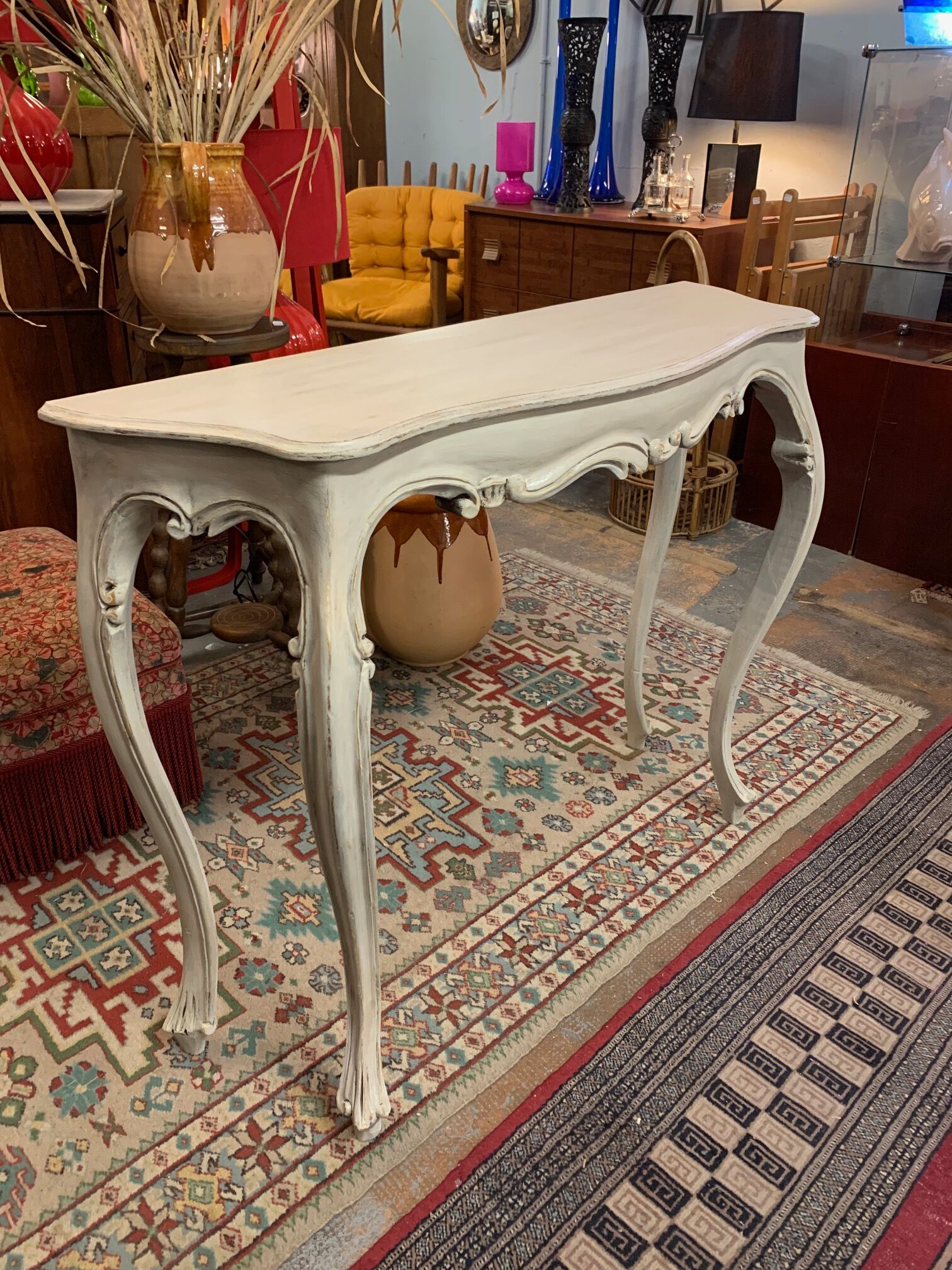Console en bois patinée