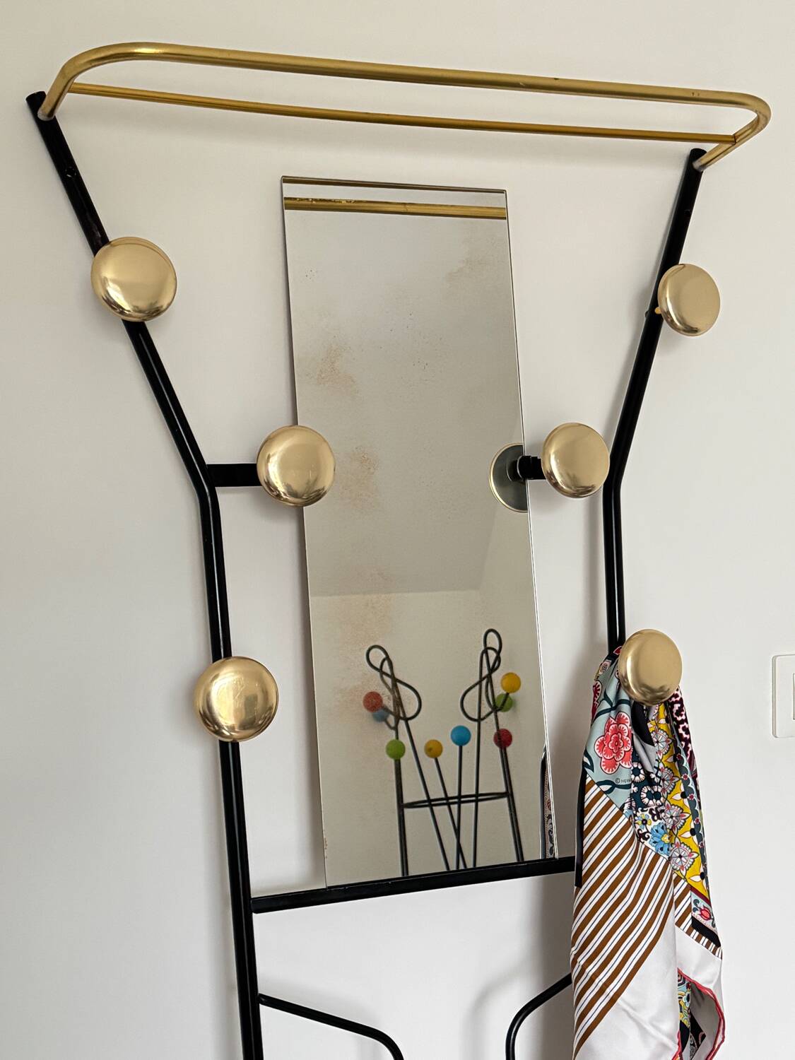Vintage gold coat rack