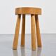 Solid pine stool, Charlotte Perriand 1960s
