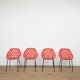 Suite de 4 chaises « Coquillage » Pierre Guariche pour Meurop