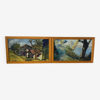 Pair of signed landscapes from the 1930s