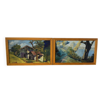 Pair of signed landscapes from the 1930s