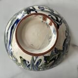 Terracotta bowl with a marbled effect